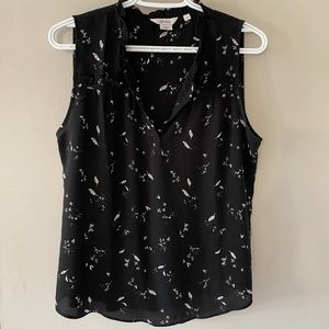Sleeveless Black Split Neck Blouse Reimans | size: M